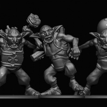 antitank goblins fantasy goblin weird weirdwar 3d print model - Mito3D
