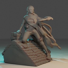 rooftop thief miniature inspired mistborn rogue 3d print model - Mito3D