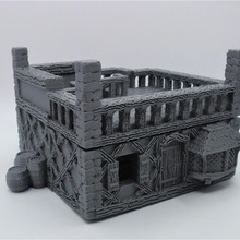 küçük ev v1 hikaye balkon 3d print model - Mito3D