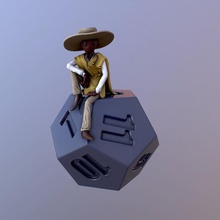 blackant dice free logo mascot ant 3d print model - Mito3D