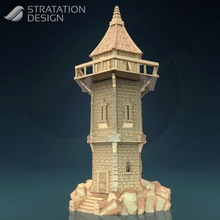 torre guardia negozio rpg Torre giocattoli warhammer miniatura gioco tavolo arredamento guerra prigione dnd esploratore 3d print model - Mito3D