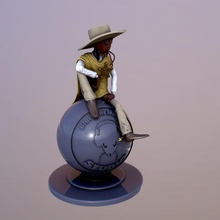 ennegrecido esfera material gratis logo mascota hormiga 3d print model - Mito3D