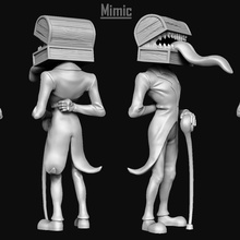 civilizado mímico loja criatura cavaleiro monstro Tesouro masmorra peito cavalheiro d descobridor localizador estrelas 3d print model - Mito3D