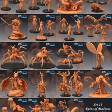 ruins madness set lovecraft entities cosmic horror collection fantasy monster rpg warhammer sla enemy tabletop cthulhu dungeon dnd pathfinder 3d print model - Mito3D