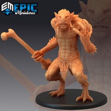 forest troll challenging classic monster bone fantasy green medieval nose rpg warhammer club large tabletop cave dnd hairy woods pathfinder 3d print model - Mito3D