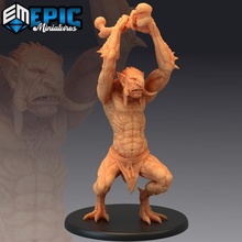 forest troll attacking classic monster bone fantasy green medieval rpg warhammer club enemy tabletop dungeon cave dnd hairy woods pathfinder 3d print model - Mito3D