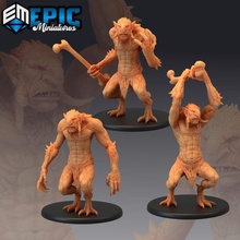 forest troll set classic monster collection store bone fantasy green medieval rpg club enemy tabletop dungeon cave mountain dnd woods pathfinder 3d print model - Mito3D