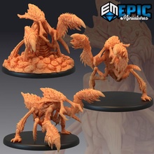 ankheg set forest monster underground insect digging creature collection fantasy medieval rpg warhammer enemy tabletop dungeon mountain dnd pathfinder burying 3d print model - Mito3D