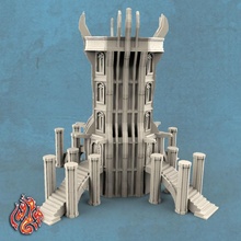 wizard's tower store building god modular terrain wizard bridge laboratory dnd foundry crippled cgf 3d print model - Mito3D