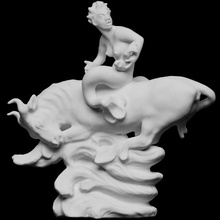 39 taureau mer figurine 1 2 analyse 3d mythologie cheval Sirène porcelaine photogrammétrie private collection openglam christies printable sea bull sculptre 3d print model - Mito3D