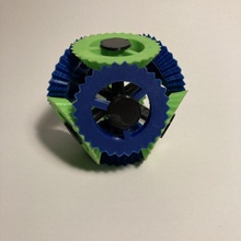 gear octahedron dice math 3d print model - Mito3D