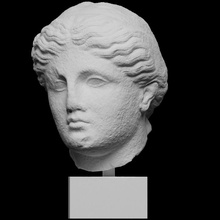 Yunan mermer kadın baş taramak Vesika heykel Openglam 3d print model - Mito3D