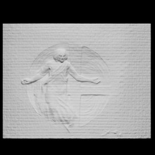 ladrillo Jesús escanear America escultura Iglesia alivio bas relief 3d print model - Mito3D