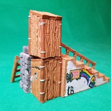 double-decker outhouse 3d print model - Mito3D