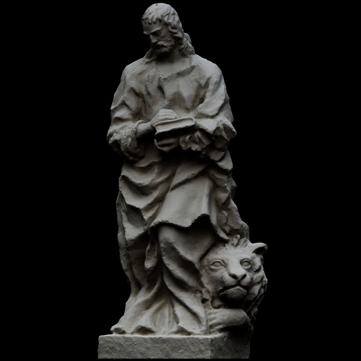 Kennzeichen Evangelist Scan Statue Wien 3dprintable Österreich 3D print model - Mito3D