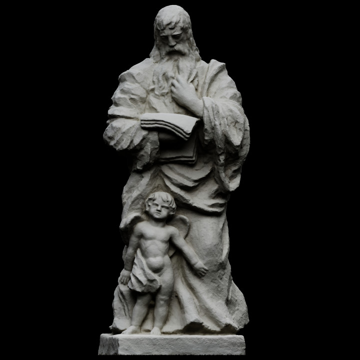 matthew evangelist scan statue vienna 3dprintable austria 3D print model - Mito3D