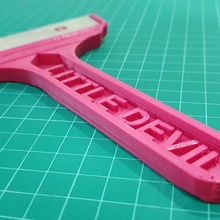 kazıyıcı Kulp destek üstesinden gelmek bıçak ağzı keskin 3d print model - Mito3D