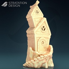 fée maison boutique fantaisie rpg marteau guerre miniature jeu plateau table décor donjon Fée dnd éclaireur 3d print model - Mito3D