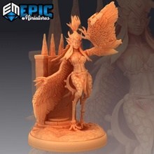 harpy lady greeting woman bird hybrid classic monster fantasy medieval mythology rpg warhammer sla enemy tabletop dungeon dnd pathfinder npc 3d print model - Mito3D