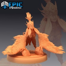harpy lady preying woman bird hybrid classic monster fantasy medieval rpg warhammer enemy tabletop dungeon dnd pathfinder npc 3d print model - Mito3D