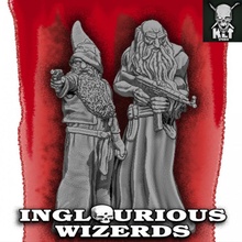 eidolon & creepy brother fantasy wizard mage tabletop weird weirdwar 3d print model - Mito3D
