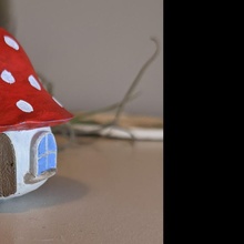 mushroom cottage terrarium toadstool 3d print model - Mito3D