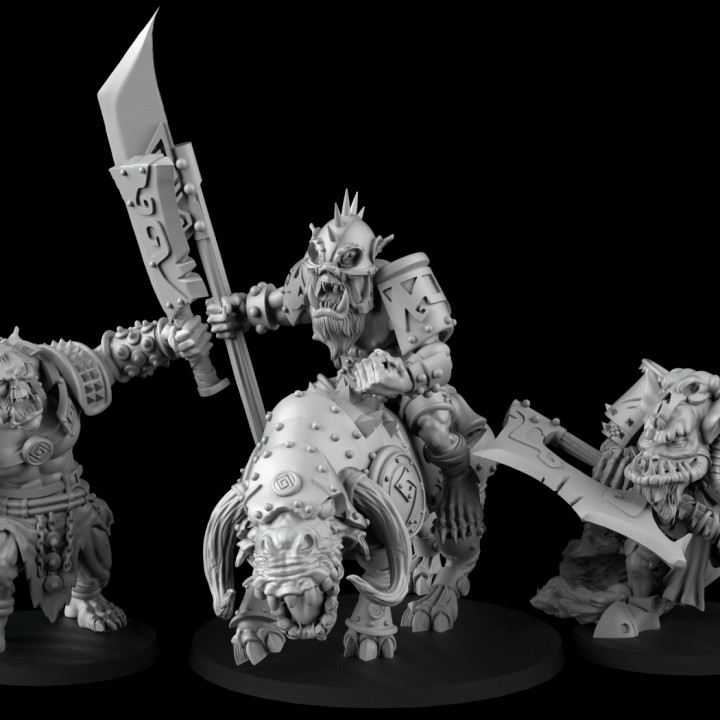 horde orcs battlefield creature dragons fantasy monster orc warhammer warrior warcraft wargame dungeon patreon dnd alternative sale confrontation presupported crosslances chitubox 3D print model - Mito3D