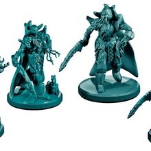 mind hunter cult warrior 5 variations resin miniature store dungeons dragons arcane sigmar aos illithid mindflayer proxy pre-supported resinmini figther flayer lokhirfellheart 3d print model - Mito3D