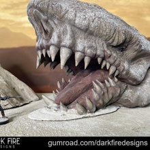 areia Dragão 40k fera fantasia gigante monstro Tubarão Estrela scifi guerras mandaloriano tatooine Krayt 3d print model - Mito3D