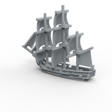 hms bounty battle ship wars wargame sails naval age sail 3d print model - Mito3D