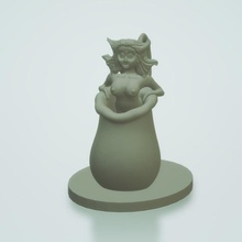jarro plantar menina loja miniatura tampo mesa nsfw monstergirl 3d print model - Mito3D