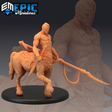 centaur spear horse human hybrid classic monster fantasy forest medieval rpg warhammer enemy tabletop dungeon encounter dnd pathfinder npc tribe 3d print model - Mito3D