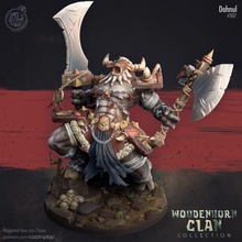 dohnul pre-supported store axe boss fantasy enemy huge clan minotaur titan encounter cnp gargantuan tauren woodenhorn 3d print model - Mito3D
