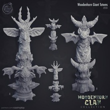 woodenhorn giant totems pre-supported store fantasy modular terrain pieces totem 3d print model - Mito3D