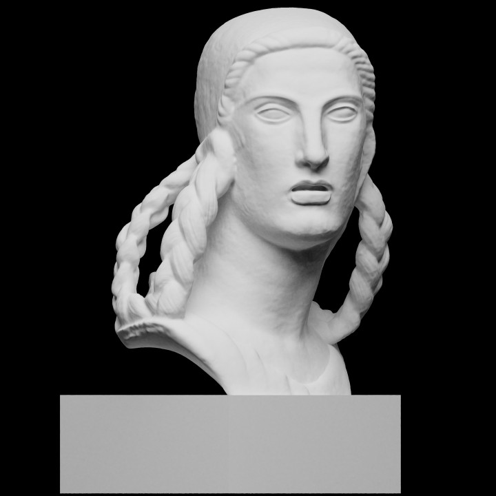 victory scan bust head sculpture france 3dprintable bourdelle 3D print model - Mito3D