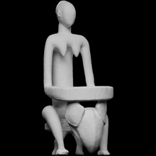 presentación celibato escanear África escultura 3dprintable estatuilla 3d print model - Mito3D