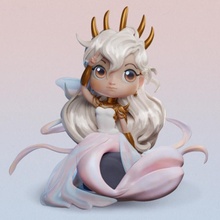 diana mermaid chibi itslopez strawberrymoon 3d print model - Mito3D