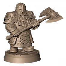 steel ram clan dwarf axe warrior toys & games armor 3d print model - Mito3D