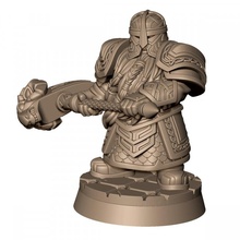 steel ram clan dwarf hammer warrior toys & games armor 3d print model - Mito3D