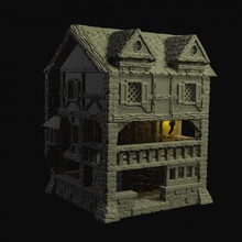 medieval Cidade casa Dragão dragões jogos modelo tabela Função masmorra d dnd maison jeux masmorras 3d print model - Mito3D