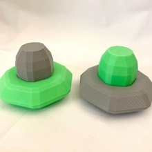 poly ufo model space toy lowpoly 3d print model - Mito3D