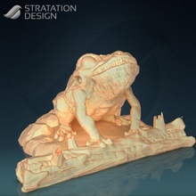poison frog creature fantasy monster rpg warhammer miniature boardgame tabletop wargame dungeon dnd toad pathfinder swamp 3d print model - Mito3D