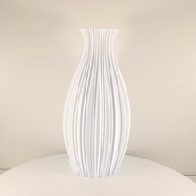 moderno ondulado flor vaso modo decoração interior vasos flores casa slimprint modernvase dryflowervase elegantvase wavyvase wavydecorationvase prateleira 3d print model - Mito3D