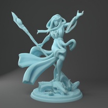 or orc démoniste jouets Jeux femelle sorcier mage roulette afficher dnd éclaireur culte 3d print model - Mito3D
