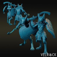 anubis soldier warriors khopesh shield male female toys & games egypt egyptian fantasy warrior dnd dungeons dragons jackal jackalwere 3d print model - Mito3D