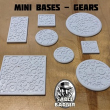 mini bases engrenages carré jouets Jeux steampunk base 3d print model - Mito3D