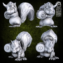 blood bowl squirrels toys & games animals fantasy player star miniature tabletop angry squirrel akhorne 3d print model - Mito3D