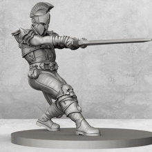 Spartacus Drago fantasia warhammer guerriero prigione tavolo gioco 3d print model - Mito3D
