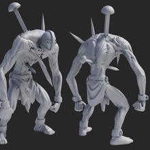 abradax prisoner toys & games demon guard monster undead zombie d&d pathfinder starfinder 3d print model - Mito3D