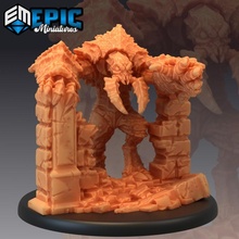 insect hulk breaking wall cave brute creature classic dungeon encounter toys & games fantasy medieval monster rpg warhammer enemy tabletop underground dnd pathfinder umber 3d print model - Mito3D